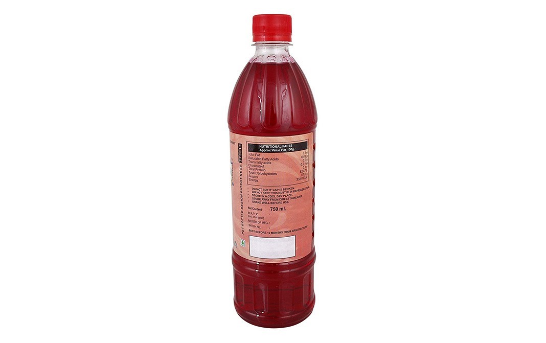 Raj Mandir Rose Syrup    Plastic Bottle  750 millilitre